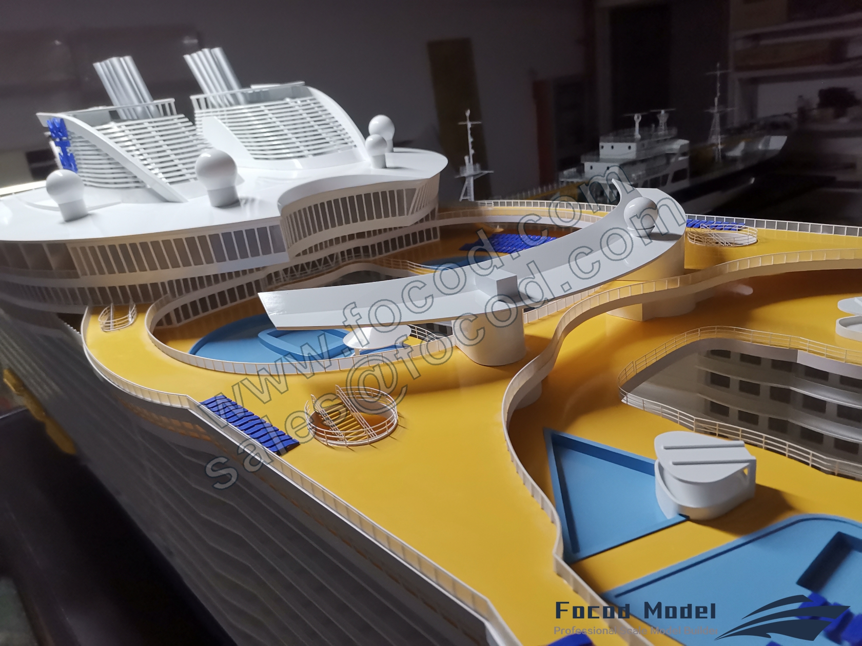 customized model of Harmony of the Seas (world largest cruiseship)